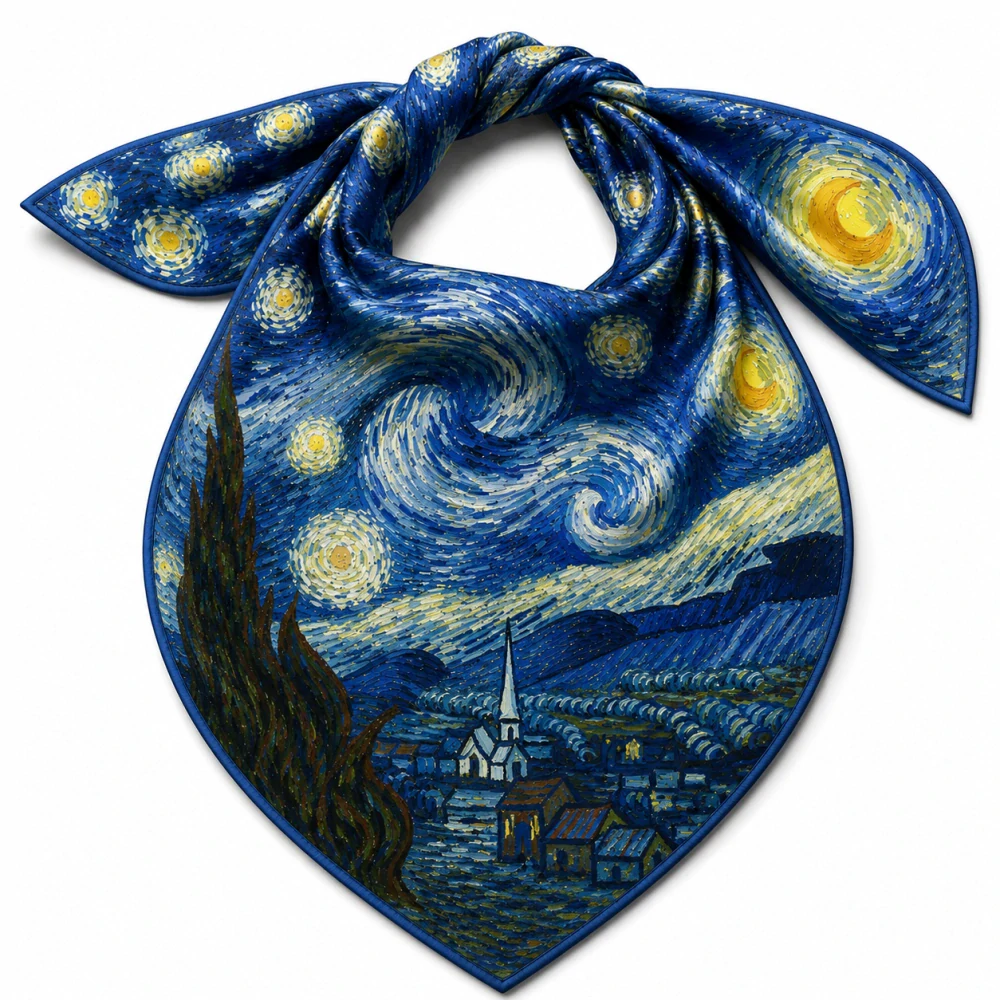PAOLA RIVELLI Šatka, 90x90 cm, Vincent van Gogh, The Starry Night
