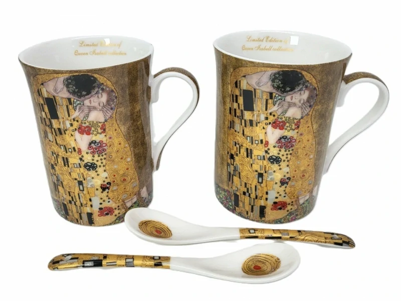 Set 2 ks hrnčekov 250 ml Gustav Klimt The Kiss, Queen Isabell,21027
