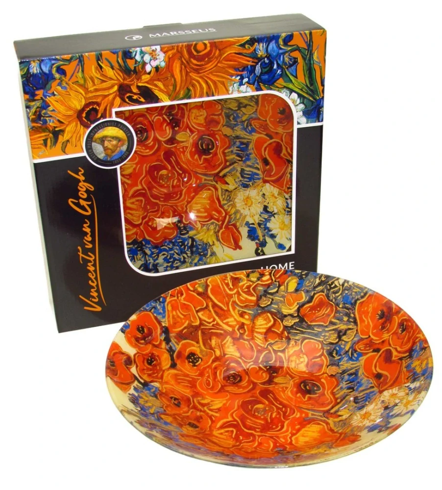 Hlboká sklenená misa Vincent van Gogh – Maky a sedmokrásky,Ø 30 cm