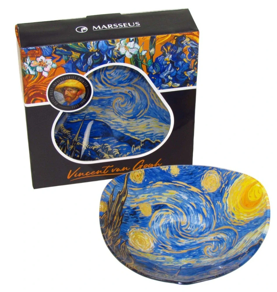 Sklenená miska Vincent van Gogh Starry Night 17 × 17 x 3 cm