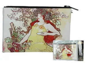 Kozmetická taštička Alfons Mucha 4 ročné obdobia , CARMANI, Jeseň