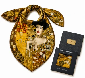PAOLA RIVELLI Šatka, 90x90 cm Gustav Klimt Adela Bloch Bauer