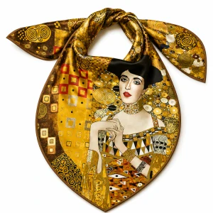 PAOLA RIVELLI Šatka,  90x90 cm Gustav Klimt Adela Bloch Bauer