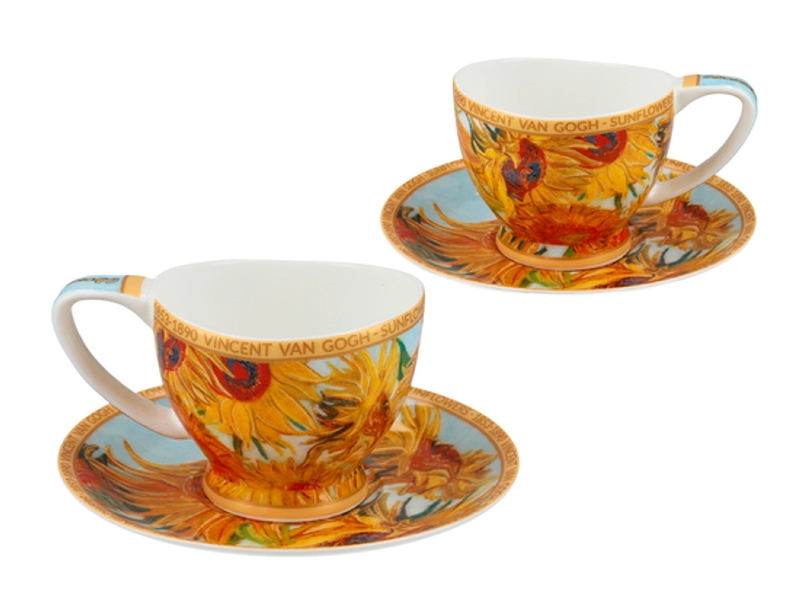 Šálka s podšálkou Vanessa 100 ml Vincent van GOGH Slnečnice, CARMANI, 8301050