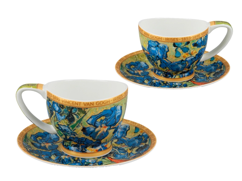 Šálka s podšálkou Vanessa 100 ml Vincent van GOGH Irisy, CARMANI, 8301052
