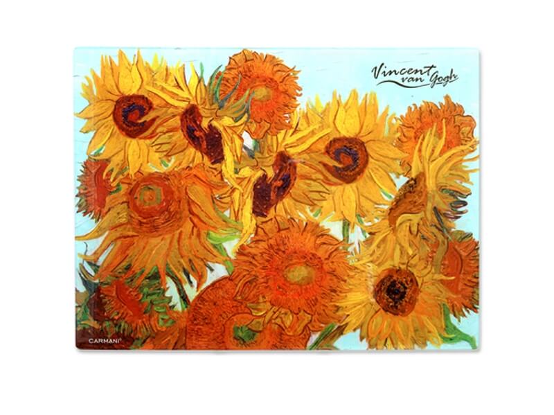 Sklenená podložka 40 x 30 cm Vincent van GOGH  Slnečnice, CARMANI, 1952021