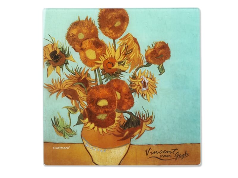 Sklenená podložka 30 x 30 cm Vincent van GOGH  Slnečnice, CARMANI, 1952022