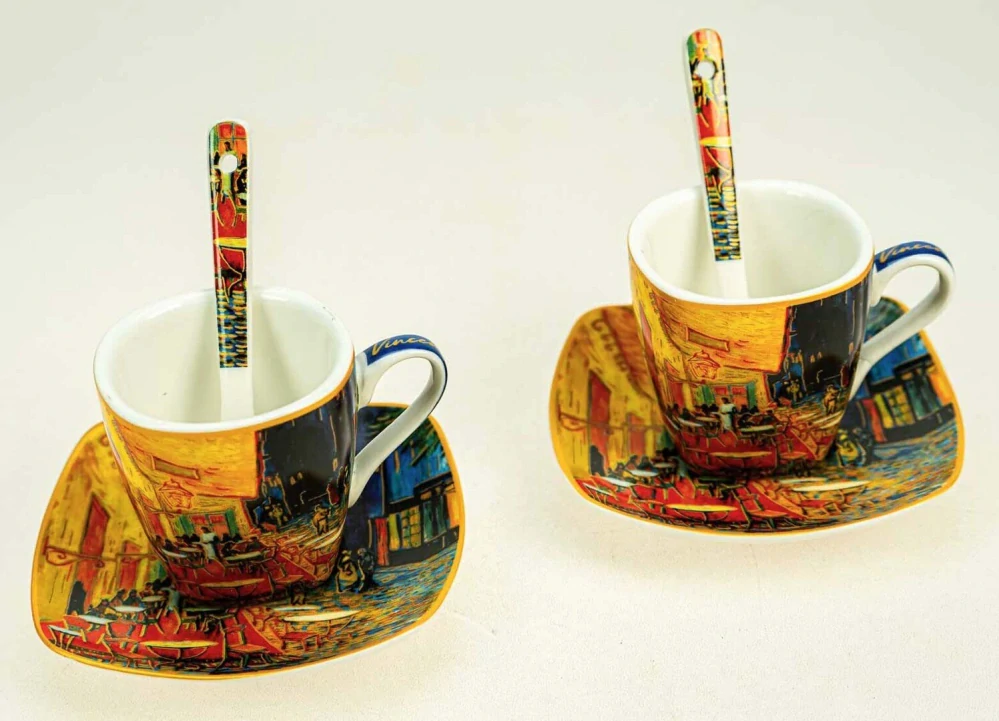 Espresso súprava Van Gogh Terasa kaviarne v noci 2 šálky 80 ml porcelán