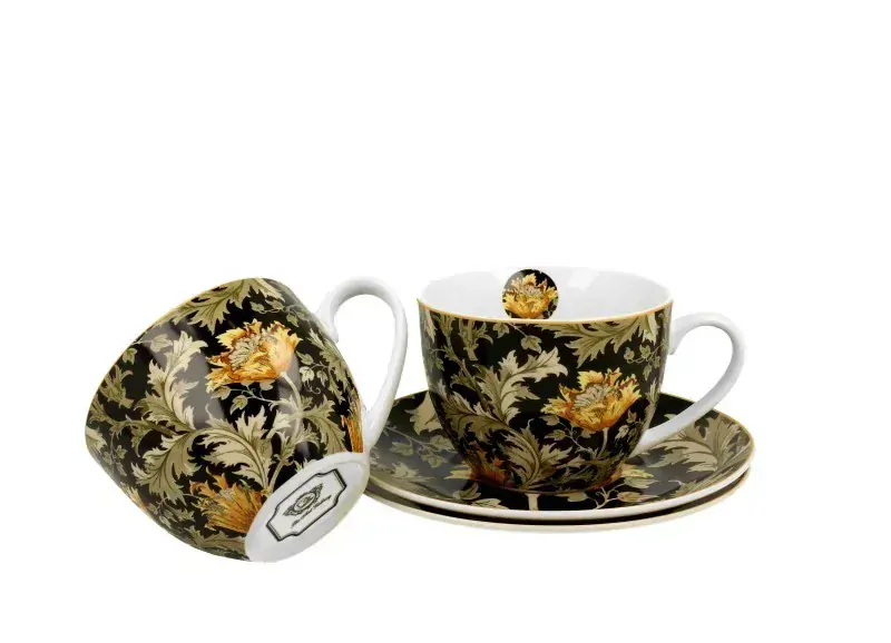 Šálka s podšálkou 280 ml - set 2 ks Wiliam Morris Chryzantémy 8508