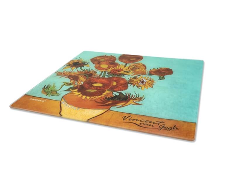 Sklenená podložka 30 x 30 cm Vincent van GOGH  Slnečnice, CARMANI, 1952022