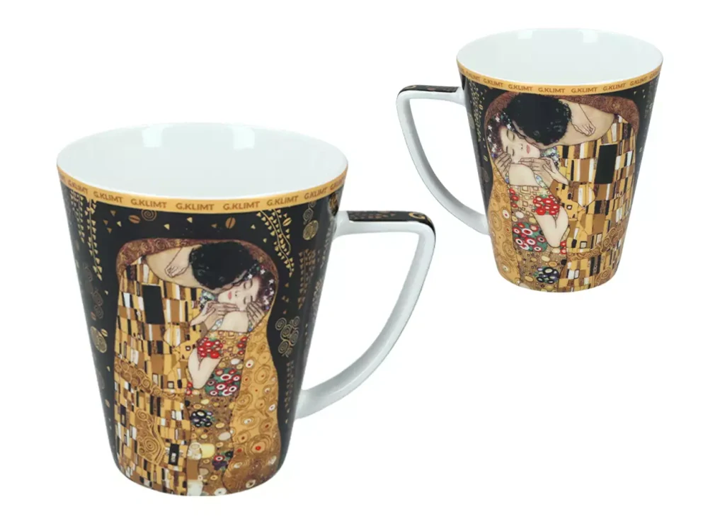 Šálka s podšálkou 230ml + hrnček 400 ml Gustav Klimt 360 ml The Kiss, CARMANI