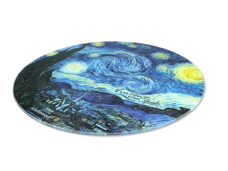 Sklenená podložka 30 cm Vincent van GOGH The Starry Night, CARMANI, 1952025