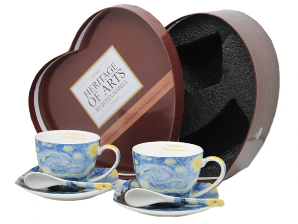 Šálka s podšálkou 250 ml/set 2 ks Vincent van Gogh The Starry Night, Heritage of Arts