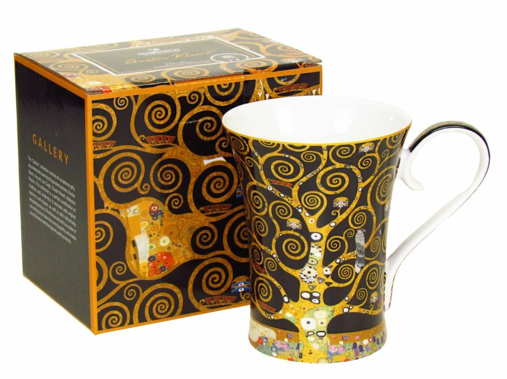 Elegantný porcelánový hrnček Gustav Klimt – The Trees, 420 ml– Marsseus