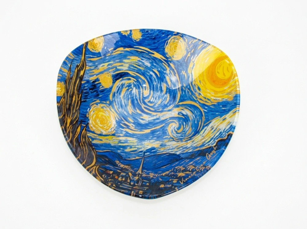 Sklenená miska Vincent van Gogh Starry Night 17 × 17 x 3 cm