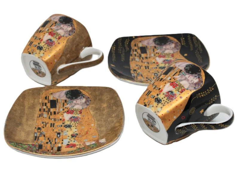 Set 2 ks espresso šálka s podšálkou 80 ml,Gustav Klimt  Kiss Heritage of Arts of Queen Isabell