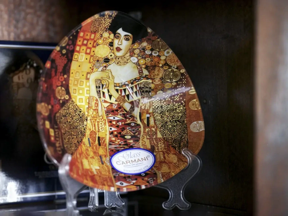 Sklenená miska 17x17 cm Gustav Klimt Adela Bloch Bauer, CARMANI 1981133