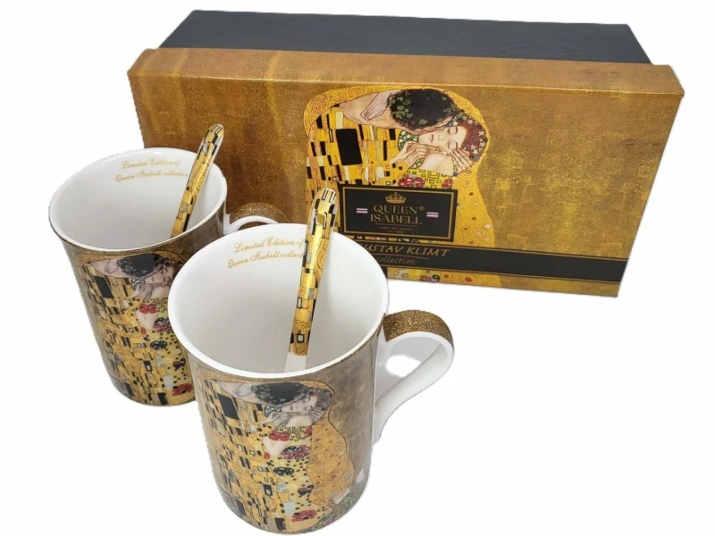 Set 2 ks hrnčekov 250 ml Gustav Klimt The Kiss, Queen Isabell,21027