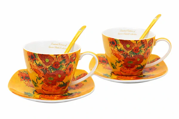 Šálka s podšálkou 250 ml/set 2 ks Vincent van Gogh Slnečnice, Heritage of Arts