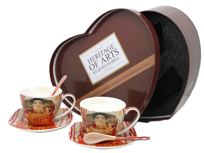 Šálka 250 ml s podšálkou- set 2 ks ,Gustav Klimt The Medicine, The Heritage of Arts