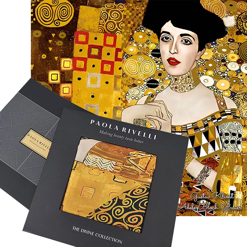 PAOLA RIVELLI Šatka, 90x90 cm Gustav Klimt Adela Bloch Bauer