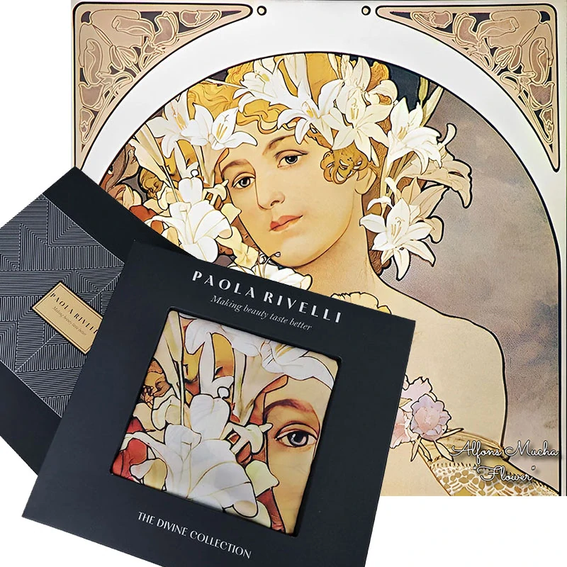 PAOLA RIVELLI Šatka,  90 x 90 cm Alfons Mucha Flower