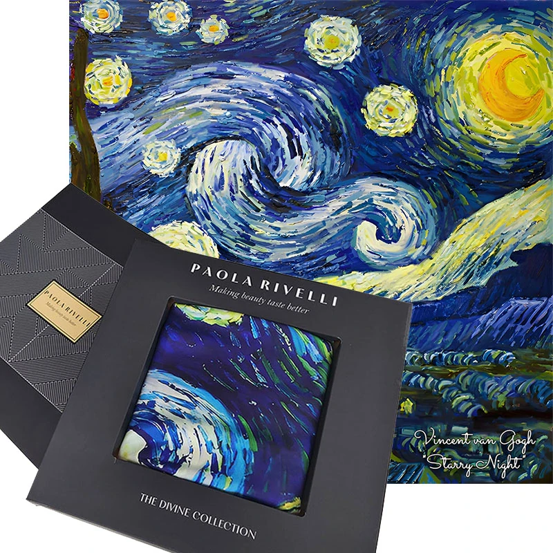 PAOLA RIVELLI Šatka, 90x90 cm, Vincent van Gogh, The Starry Night