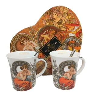 Hrnček s objemom 350 ml, set 2 ks ,Alfons Mucha Stones Queen Isabell